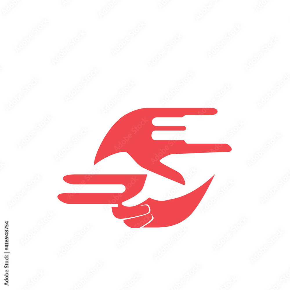 Obraz premium sign language interpreter logo. vector illustration