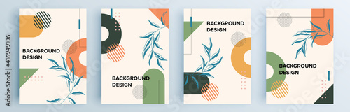 Modern abstract covers set, minimal covers design. Colorful geometric background, vector illustration.