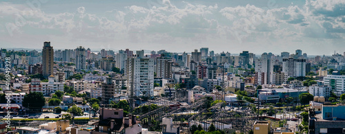 Porto Alegre city with a panoramic view in the background