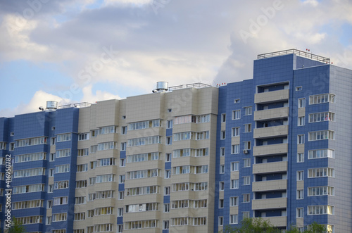 Multi-storey, residential new home on a sunny day