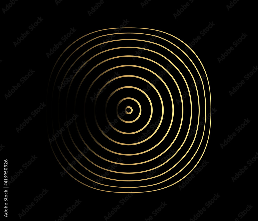 Gold luxurious circle pattern with golden wave lines over. Abstract background, vector illustration Gold luxurious circle pattern with golden wave lines over. Abstract background, vector illustration