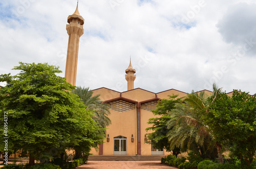 Entrance area of the Grand Mosque in the city center of Bamako, Mali photo
