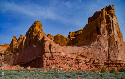 Erosion red rocks. Canyonlands National Park is in Utah near Moab  US