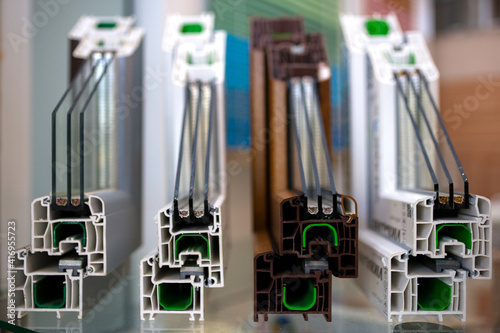 Fotografia metal-plastic windows, energy-saving technologies