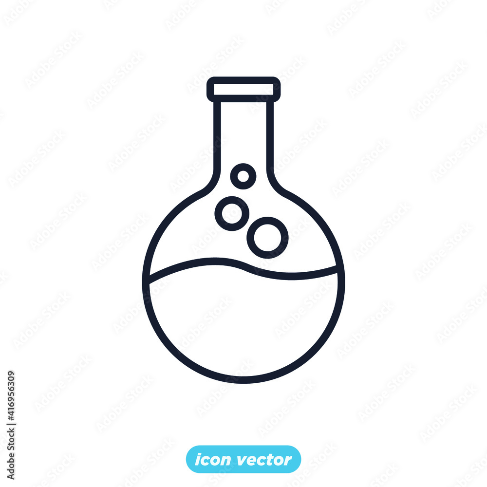 Chemistry flask. test tube icon. Science element symbol template for graphic and web design collection logo vector illustration Chemistry flask. test tube icon. Science element symbol template for graphic and web design collection logo vector illustration