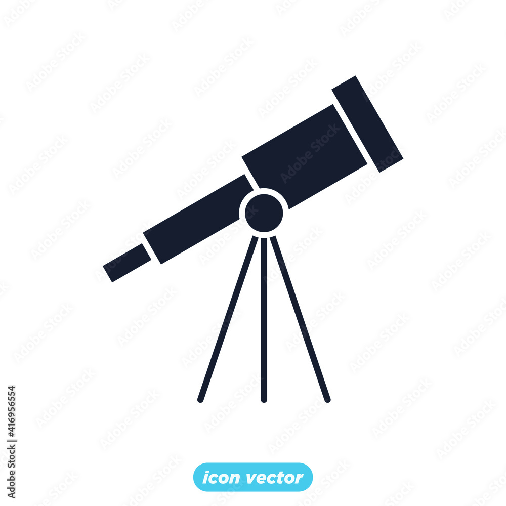 telescope astronomy icons. Science element symbol template for graphic and web design collection logo vector illustration