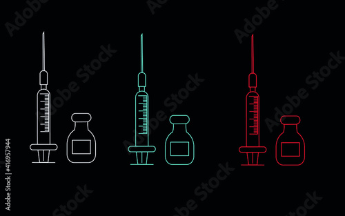 Vaccine Vectors With His Vial Of Medication