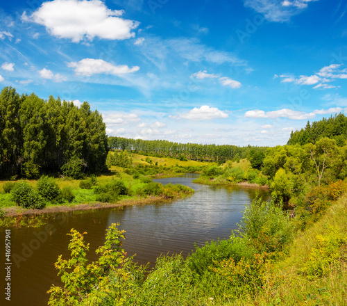 Landscape with river and trees