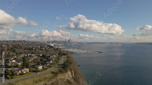 Aerial skyline and bluff