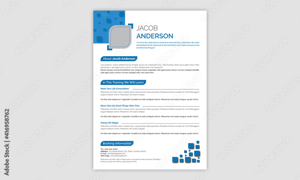 Speaker One Sheet Template