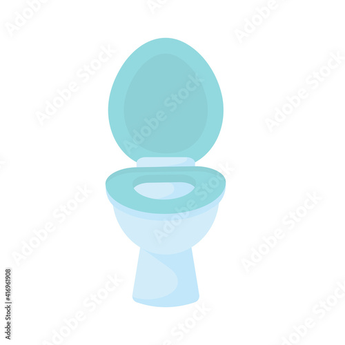 Toilet bowl, icon isolated. Concept wc. Cartoon flat design. Vector illustration.