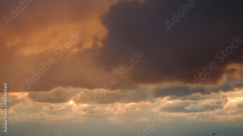 abstract and colorful storm clouds