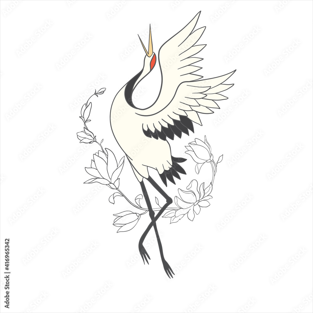 Crane Bird Drawing, crane transparent background PNG clipart | HiClipart