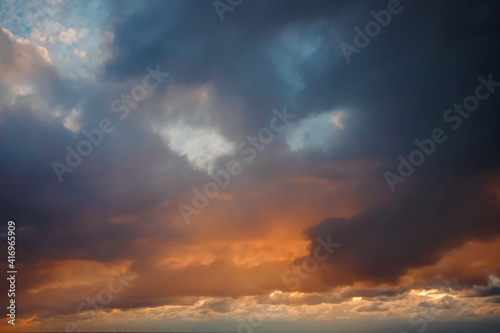 abstract and colorful storm clouds