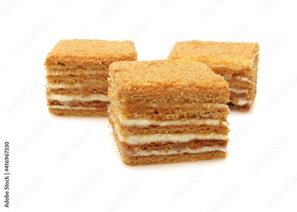 Slice of honey cake. Slice of honey cake.
