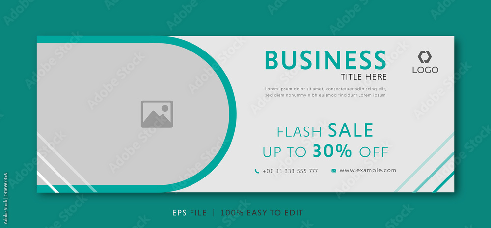 Flash sale facebook cover page timeline web ad banner template with ...