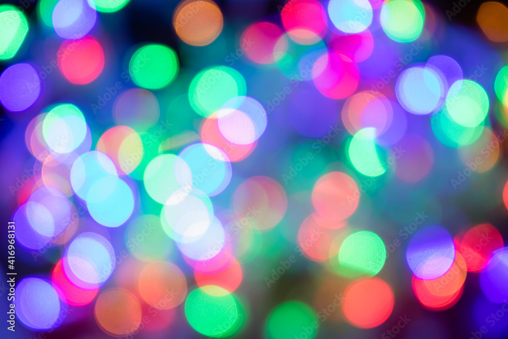 background with bokeh from garlands background with bokeh from garlands