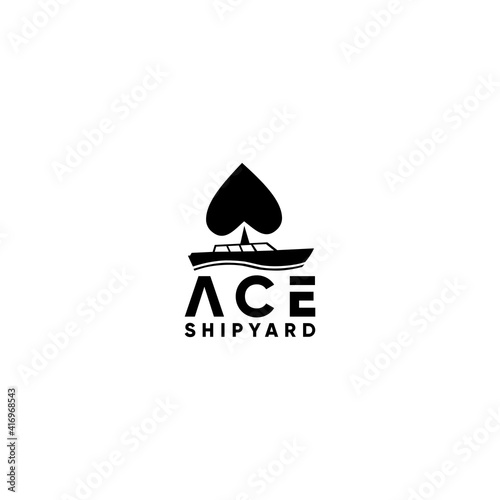 Ace Shipyard Logo Design Vector