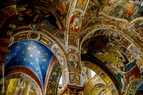 Santa Maria dell'Ammiraglio church, known as La Martorana, Palermo, Sicily, Italy. 31.07.2018 photo