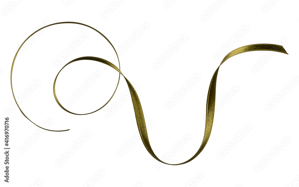 Shiny satin ribbon in green color isolated on white background .Ribbon image for decoration design. Shiny satin ribbon in green color isolated on white background .Ribbon image for decoration design.