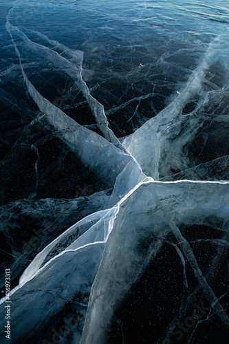 Lake Baikal ice winter on Baikal