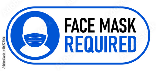 Face Mask Required On Off Slider Style Warning Icon. Vector Image.