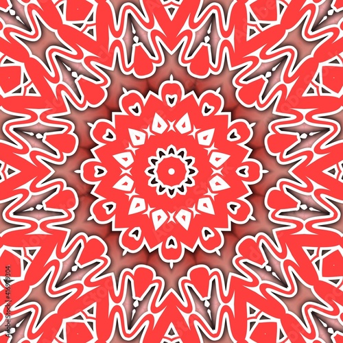 A Computer generated Mandala illustration. the illustration has 12 sides. photo