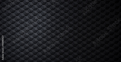 Black cubic panoramic background. You can use it for banners