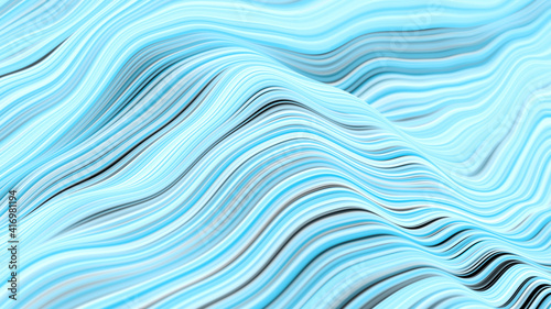 abstract blue background in the form of wavy lines