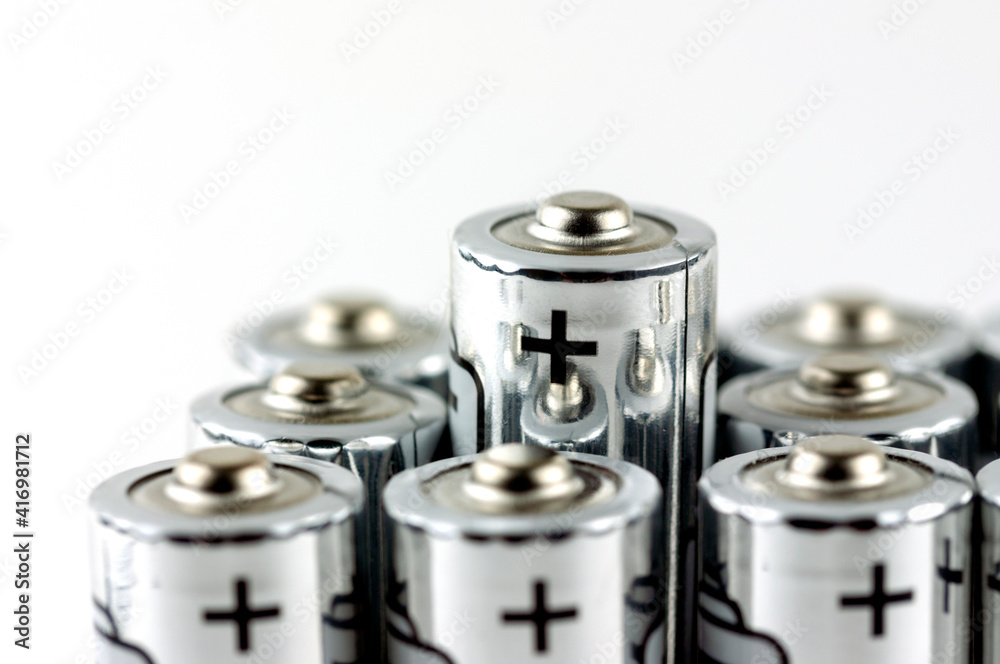 concept Recycle batteries. separate garbage collection in concept Recycle batteries. separate garbage collection in