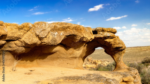 Unique geologic arch formation in an Idaho desert