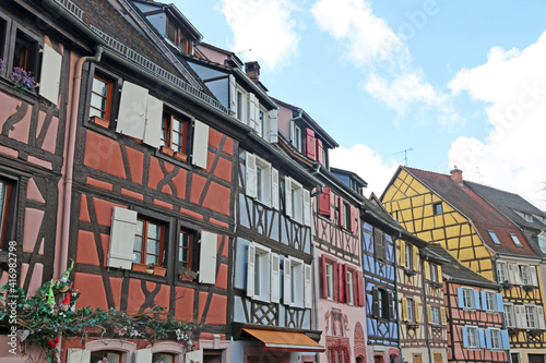 Street in Colmar, Alsace, France 