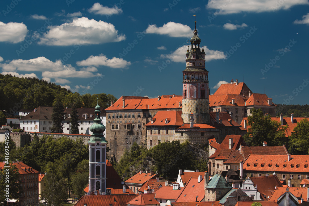 Czech krumlov stunningly beautiful town with state castle in southern Bohemia czech republic listed UNESCO