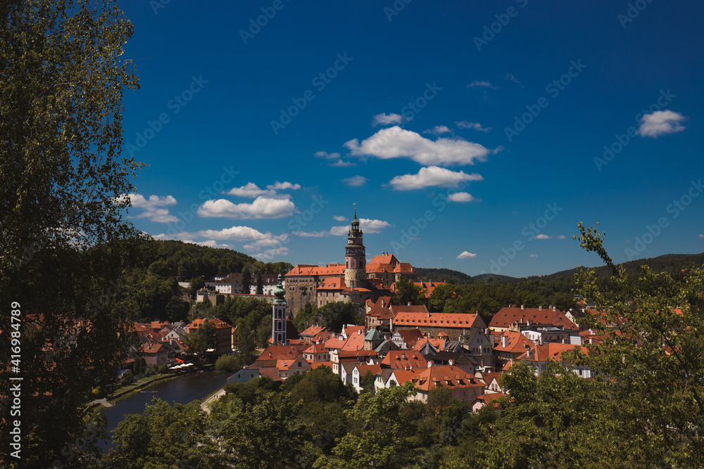 Czech krumlov stunningly beautiful town with state castle in southern Bohemia czech republic listed UNESCO