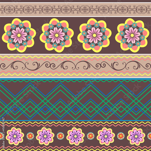 Cute pattern in ethnic style.