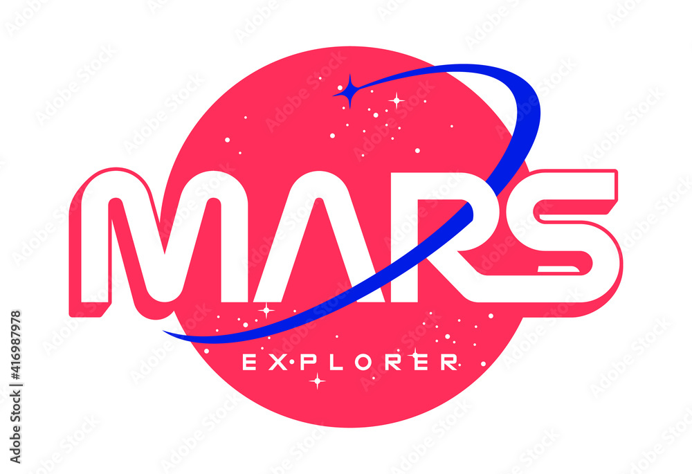 Mars explorer slogan t shirt design