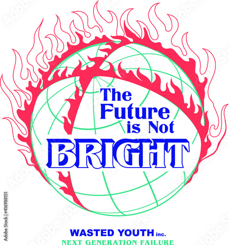 Globe print design for young fashion