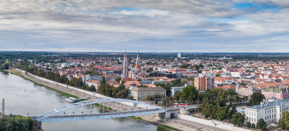 aerial photo of  beautiful Szeged