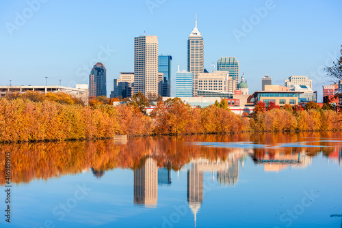 Indianapolis, Indiana, USA skyline on the White River © SeanPavonePhoto