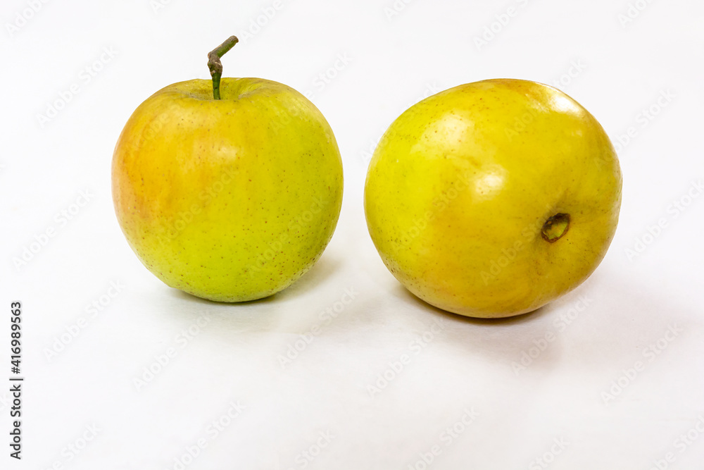 Fresh and ripe indian Jujube fruits on white isolated background. Fresh and ripe indian Jujube fruits on white isolated background.