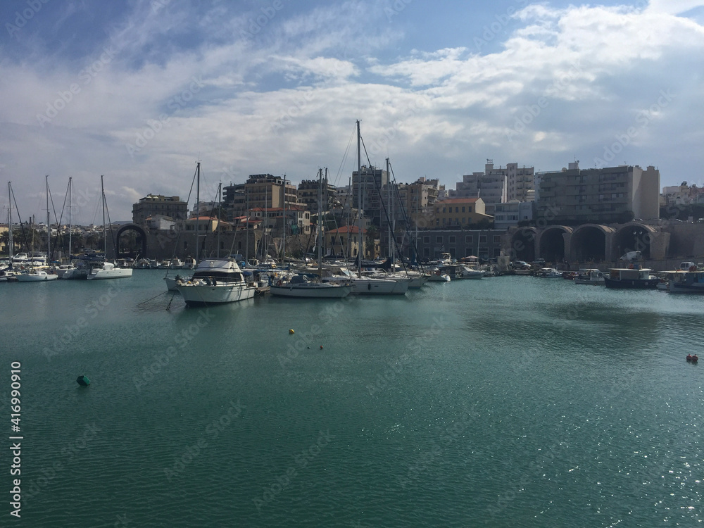 Naklejka premium Hafen von Heraklion Kreta Griechenland