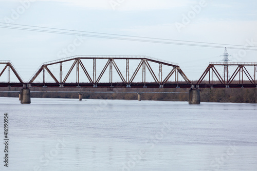 Рailway bridge on the Rione river, Poti city © k_samurkas