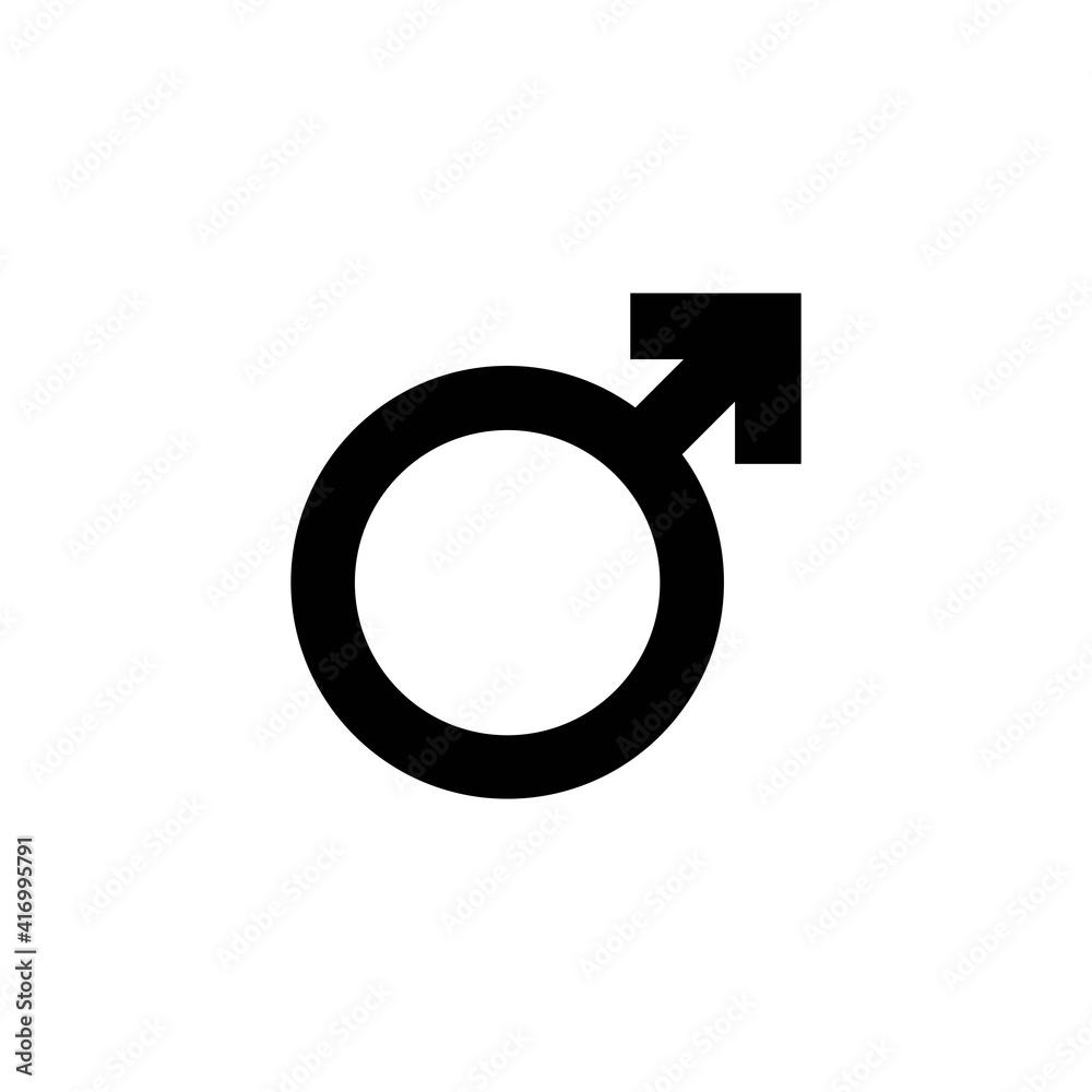 Simple male gender or sex symbol line icon in black for web site and mobile app, modern minimalistic flat design. Isolated on white background. Vector EPS 10. Simple male gender or sex symbol line icon in black for web site and mobile app, modern minimalistic flat design. Isolated on white background. Vector EPS 10.
