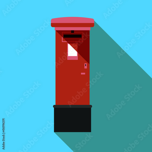 red post box isolated