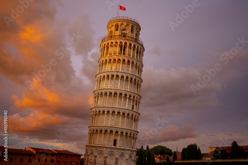 Fototapeta with Leaning Tower in Pisa, Italy