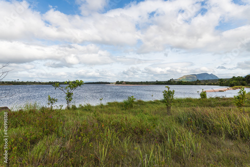 Panorama  landscape of Canaima National Park  Bolivar  Venezuela .