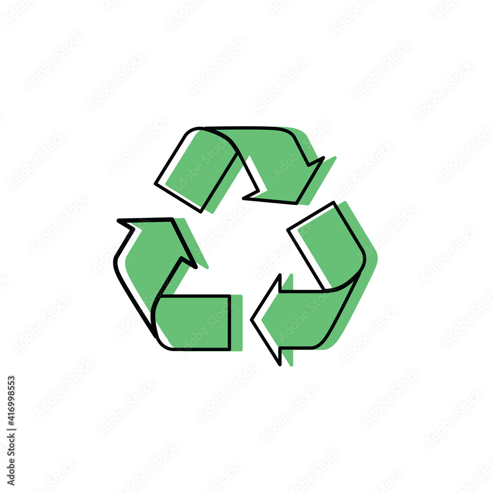 Recycle icon - green vector sign Recycle icon - green vector sign