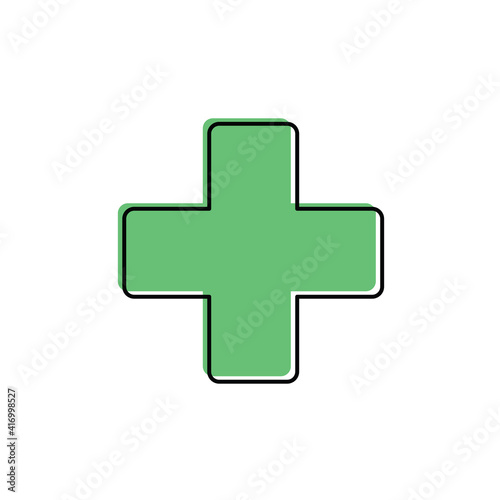 clinic icon, hospital icon vector cross dsign