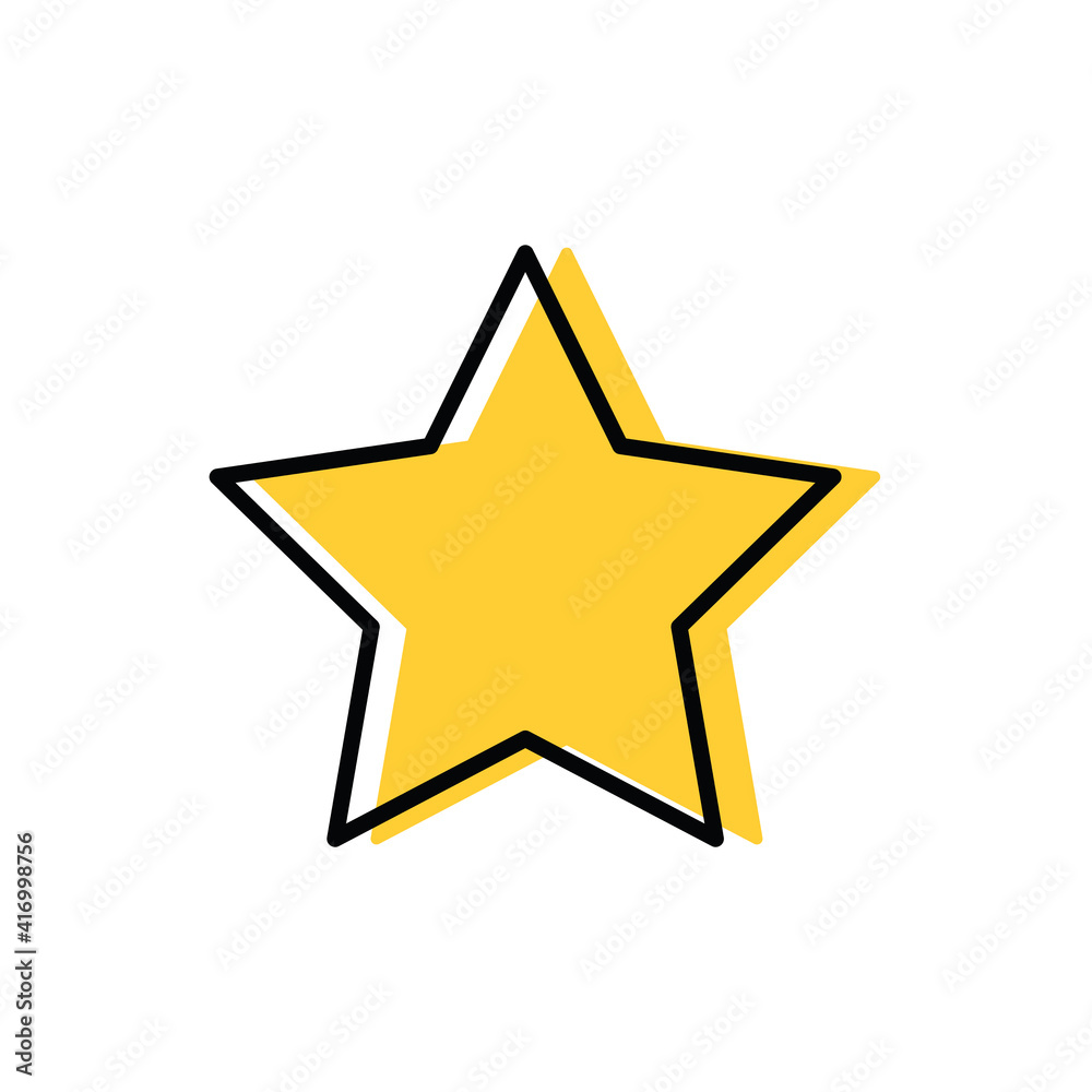 colour star - vector icon colour star - vector icon