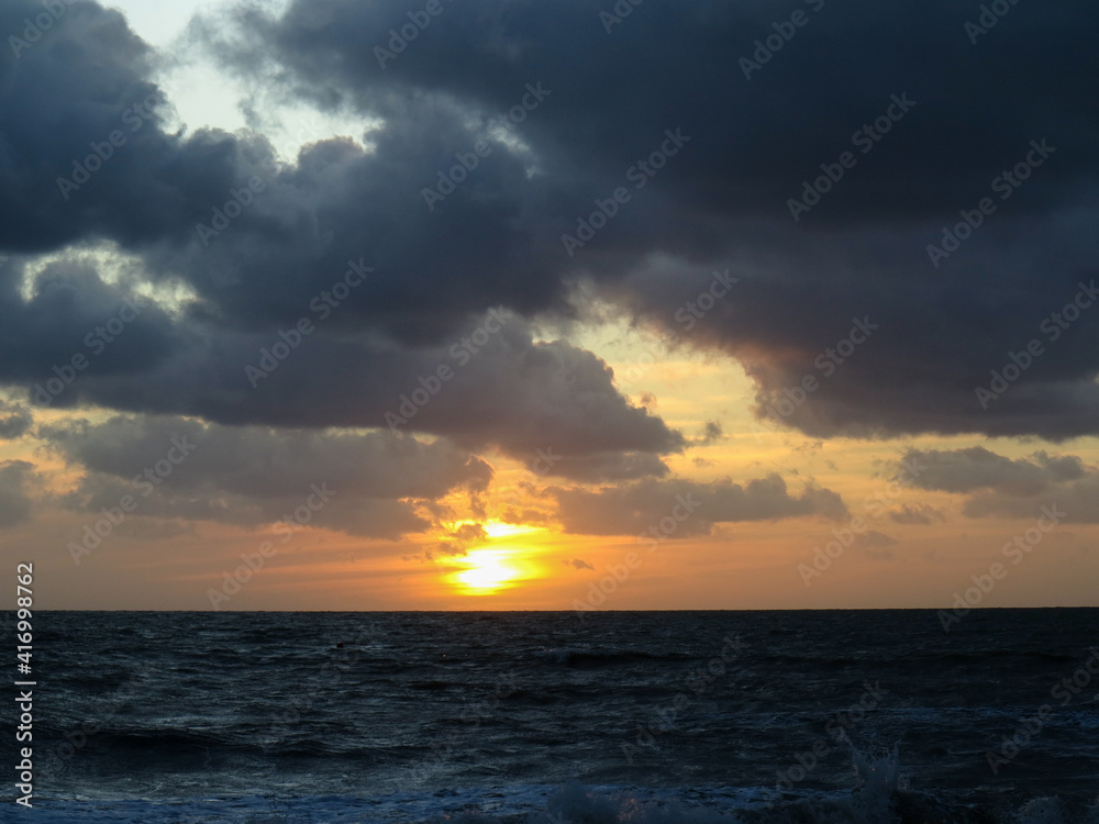 sunset on the Mediterranean sea